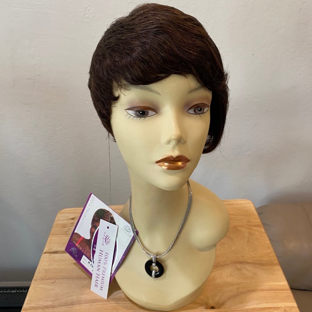 #149A SEPIA 100% HUMAN HAIR WIG